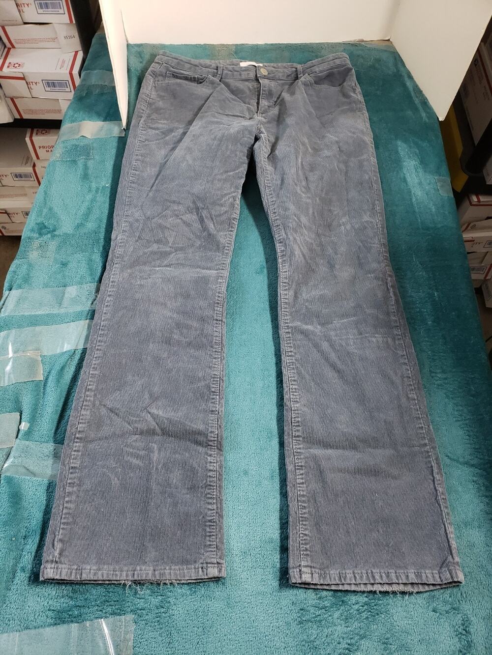 Loft Jeans Size 12 Womens Green Corduroy Pants Ladies Mid Rise Curvy Bootcut